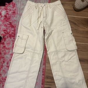 PacSun Cream colored Cargo Pants! Never worn before in perfect condition!